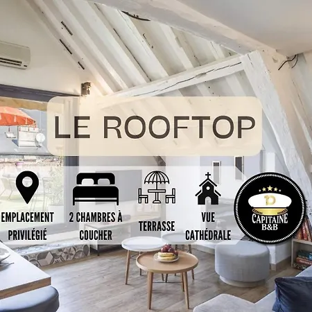 Le Rooftop - Vue Cathedrale - Climatisation Troyes Exterior photo
